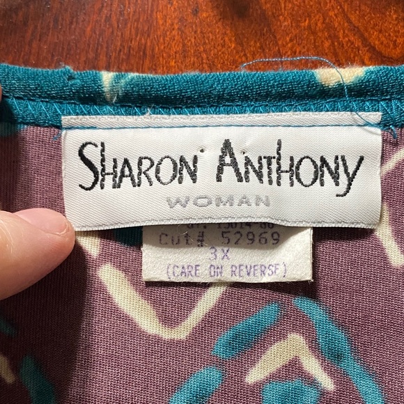 Sharon Anthony Multicolor Patterned size 3X Top - Picture 6 of 16